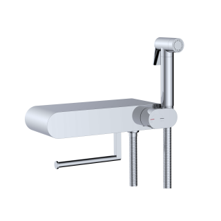 Гигиенический душ со смесителем RGW SP-222 581408222-01 с полочкой и держателем туалетной бумаги хром